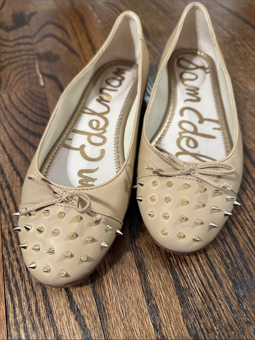 Sam Edelman Studded Flats, Size 8, Color Nude